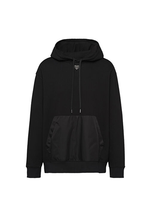 Black Prada Black Men Cotton Fleece Hooded Sweatshirt 1453395 Beymen