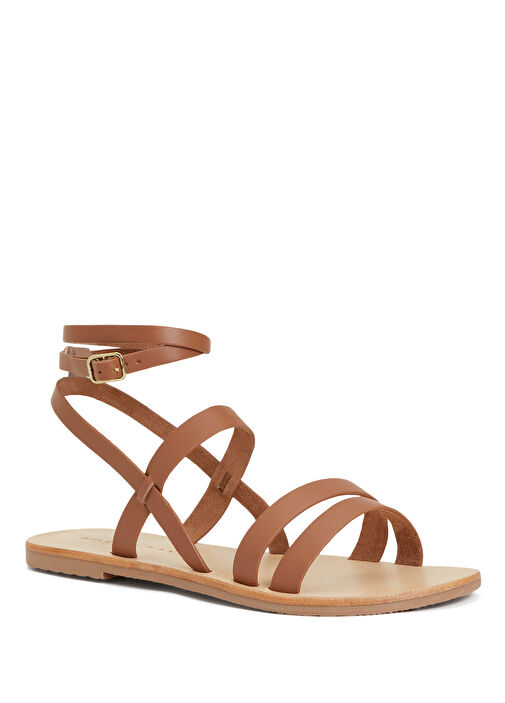 Mika Taba Gladyatör Deri Sandalet - Görsel 3