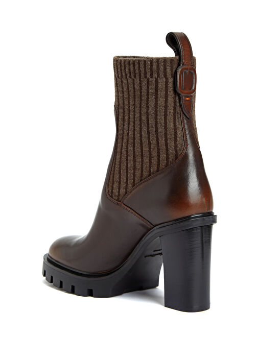 Alyson Çorap Formlu Kadın Deri Bot - Görsel 4