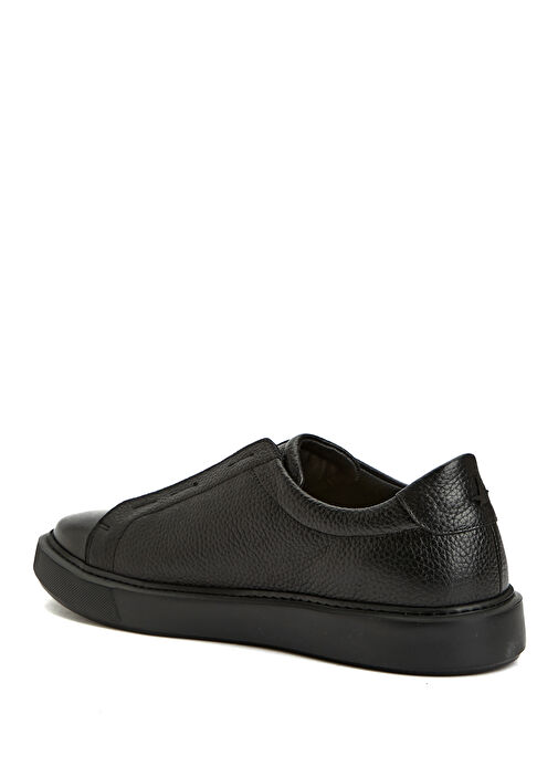 Siyah Erkek Deri Sneaker - Görsel 4