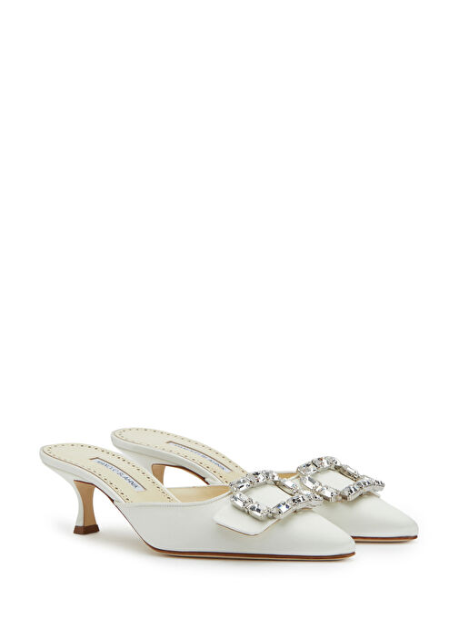 Manolo Blahnik Manolo Blahnik Mayjou Krem Kadın Terlik Sandalet & Terlik | Beymen Krem - 3. görsel