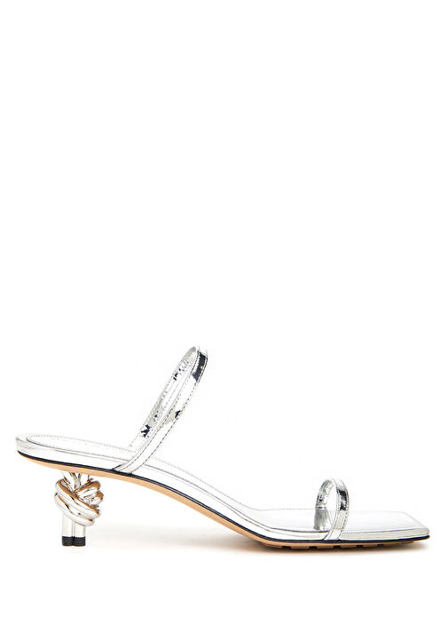 Knot Silver Kadın Deri Terlik - Görsel 2