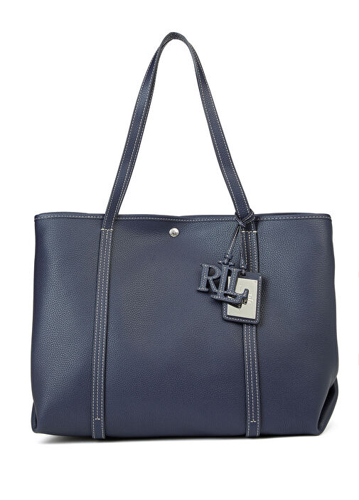 Lauren Ralph Lauren Navy Blue Logo Detailed Women s Shopping Bag