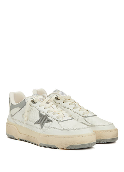 Forty2 Beyaz Erkek Deri Sneaker - Görsel 3