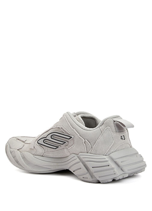 Gri Erkek Deri Sneaker - Görsel 4