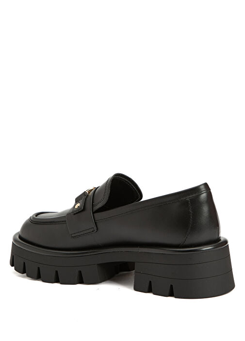 Mandy Siyah Kadın Deri Loafer - Görsel 4