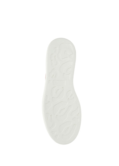 Oversized Kırmızı Beyaz Kadın Deri Sneaker - Görsel 6