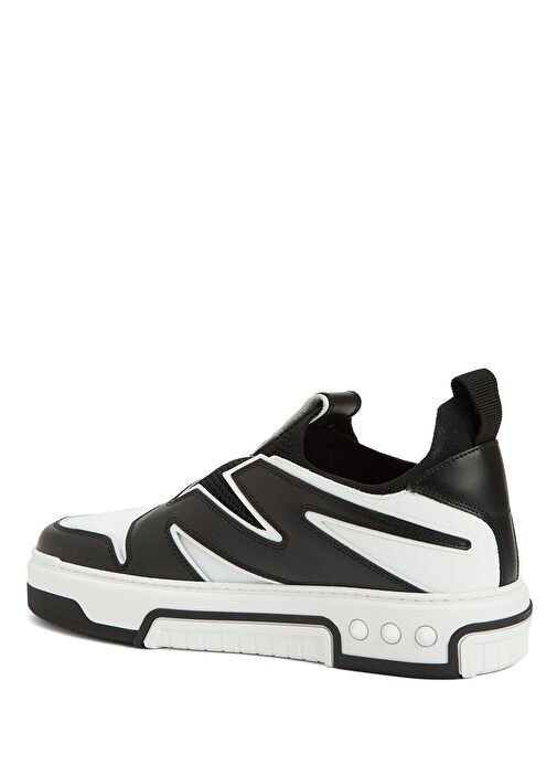 Astroflash Siyah Beyaz Erkek Deri Sneaker - Görsel 4