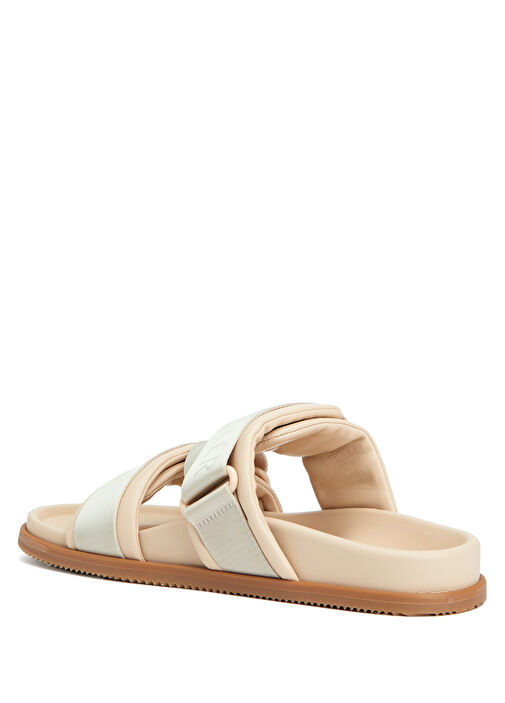 Mon Summer Pudra Kadın Deri Terlik - Görsel 4