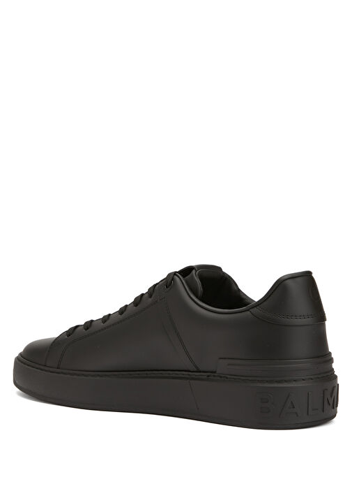 Siyah Erkek Deri Sneaker - Görsel 4