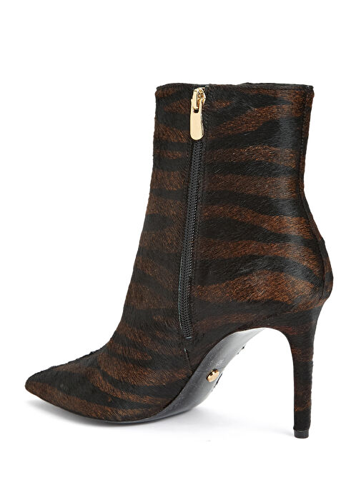Zebra Desenli Kadın Deri Bot - Görsel 4