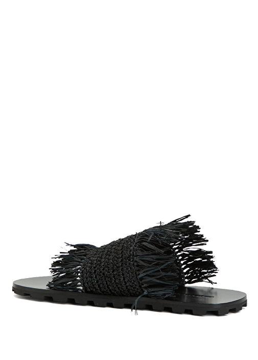 Siyah Kadın Rafya Terlik - Görsel 4