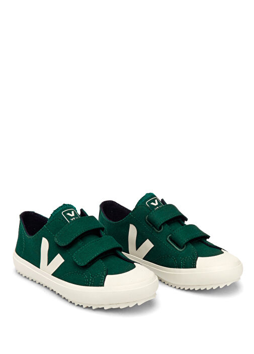 Yeşil Logolu Unisex Çocuk Organik Pamuk Sneaker - Görsel 3