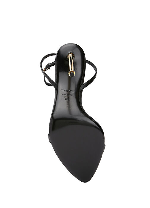 Siyah Kadın Deri Sandalet - Görsel 6