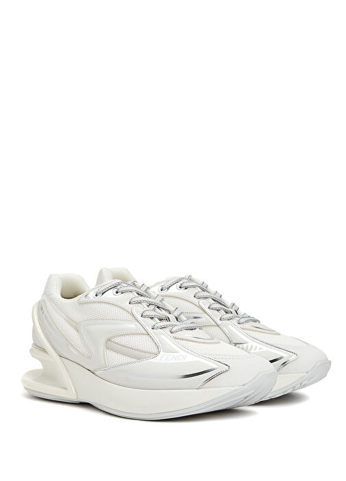 Beyaz Logo Detaylı Kadın Sneaker - Görsel 3