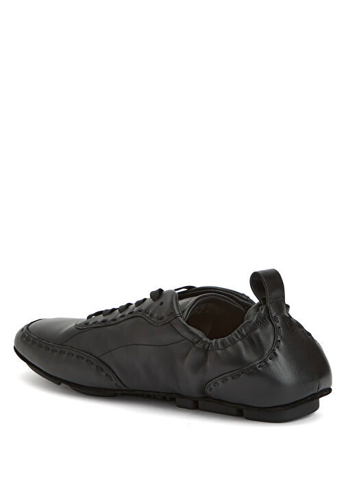 Fit Siyah Erkek Deri Sneaker - Görsel 4