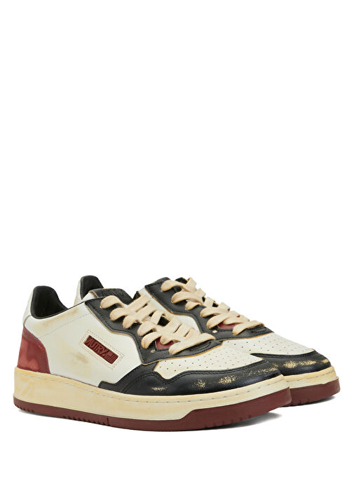 Çok Renkli Erkek Deri Sneaker - Görsel 3