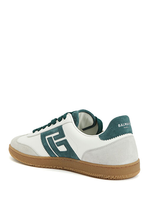 Swan Beyaz Yeşil Erkek Deri Sneaker - Görsel 4