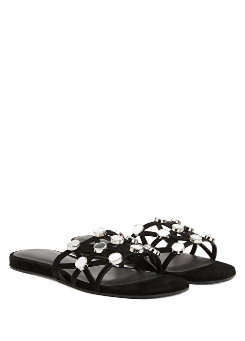 Siyah Kadın Deri Terlik - Görsel 3