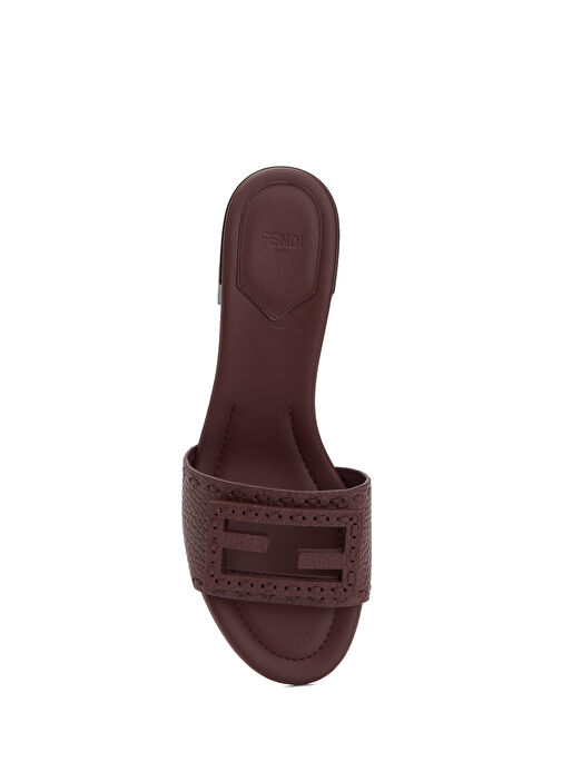 Baguette Bordo Kadın Deri Terlik - Görsel 5