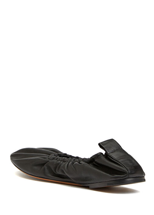 Siyah Kadın Deri Babet - Görsel 4