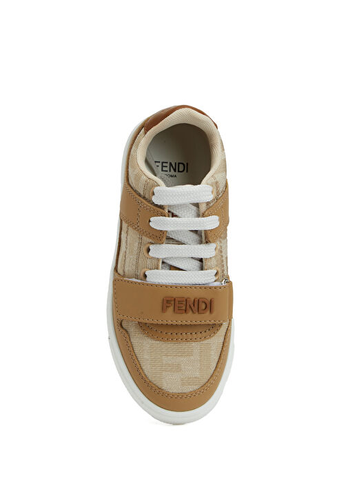 Kahverengi Çocuk Deri Sneaker - Görsel 5