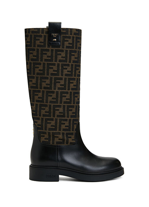 Siyah Kahve Kadın Deri Çizme - Görsel 2