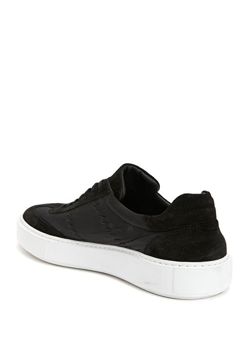 Siyah Erkek Süet Sneaker - Görsel 4