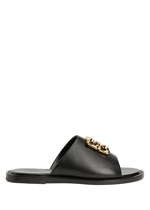 Siyah Kadın Deri Terlik - Görsel 2