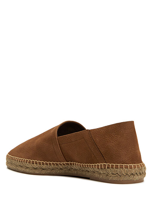 Açık Kahverengi Erkek Deri Espadril - Görsel 4