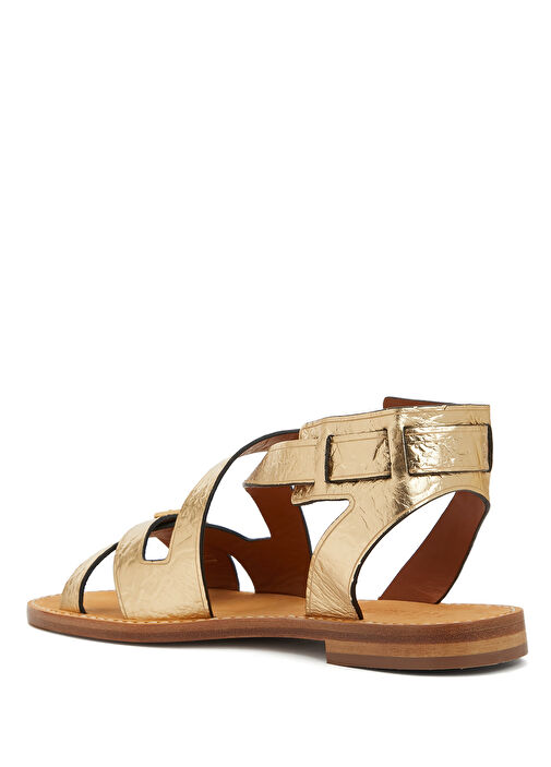 Cecilia Caprese Gold Kadın Deri Sandalet - Görsel 4