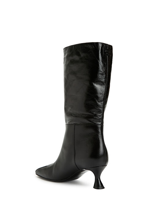 Siyah Kadın Deri Çizme - Görsel 4