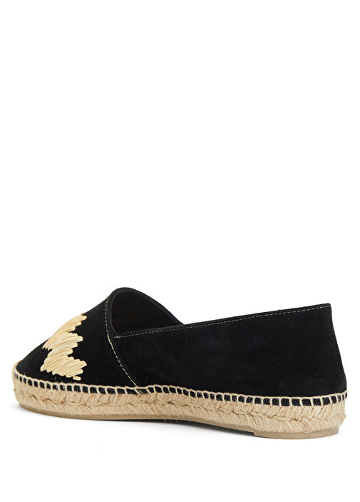 Karen Siyah Kadın Deri Espadril - Görsel 4