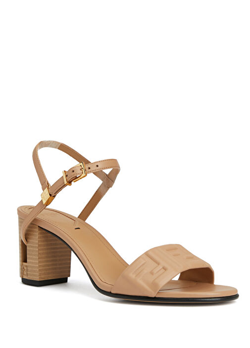 Bej Kadın Deri Sandalet - Görsel 3