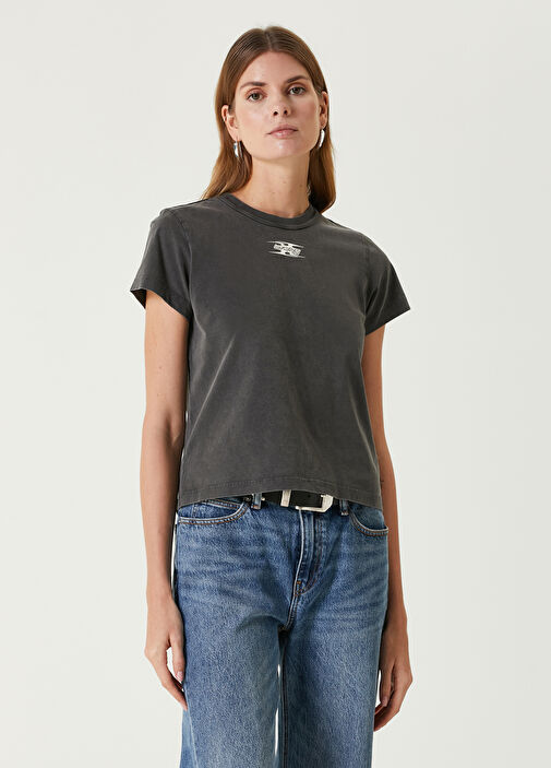 【Alexander Wang】Alexander Wang T-Shirts T by Alexander Wang - Koyu Gri Logolu T-shirt - Koyu Gri