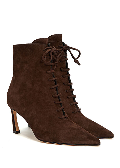 Kahverengi Kadın Deri Bot - Görsel 3