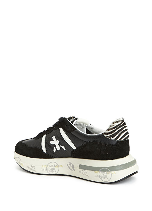 Cassie Siyah Beyaz Kadın Deri Sneaker - Görsel 4
