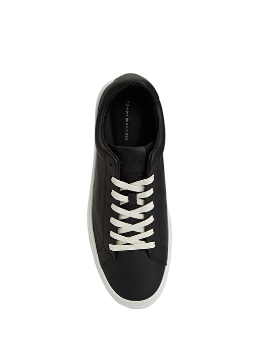 Siyah Erkek Deri Sneaker - Görsel 5