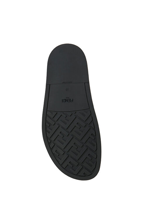 Siyah Logolu Erkek Deri Terlik - Görsel 6