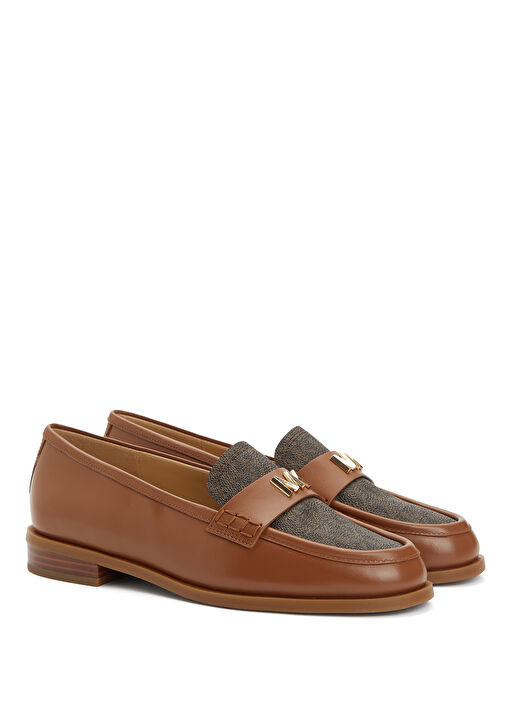 Lex Kahverengi Logolu Kadın Loafer - Görsel 3