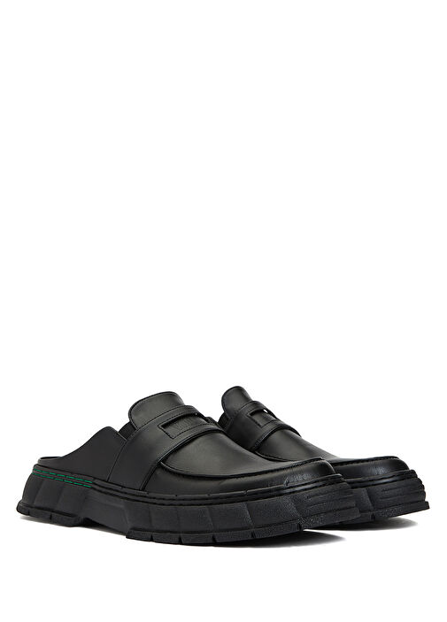 Siyah Logolu Erkek Loafer - Görsel 4