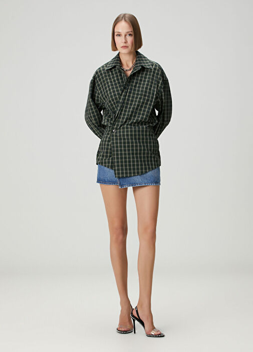 alexander wang green dress Alexander Wang Crystal-hotfix Cloud-print Mini Dress
