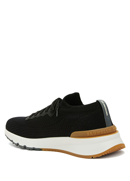 Siyah Logo Detaylı Erkek Sneaker - Görsel 4