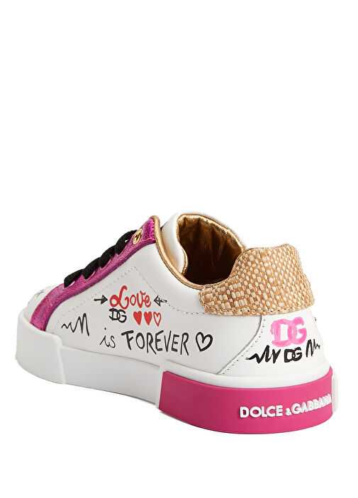 Dauphine Çok Renkli Kız Çocuk Deri Sneaker - Görsel 4