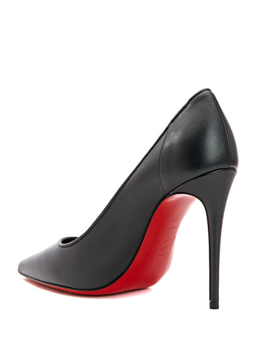 Sporty Kate Lacivert Deri Stiletto - Görsel 4