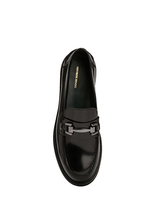 Siyah Kadın Deri Loafer - Görsel 5