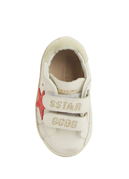 Old School EDT Beyaz Unisex Çocuk Deri Sneaker - Görsel 5