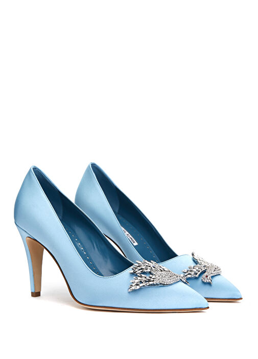 Palos Mavi Taşlı Tokalı Stiletto - Görsel 3