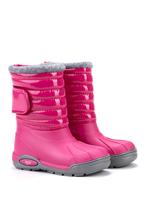 Topo Ski Charol Fuşya Kız Çocuk Bot - Görsel 3