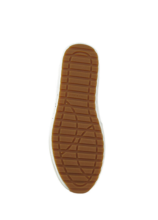 Kahve Beyaz Kadın Deri Sneaker - Görsel 6